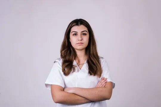 Happy user looking at phone